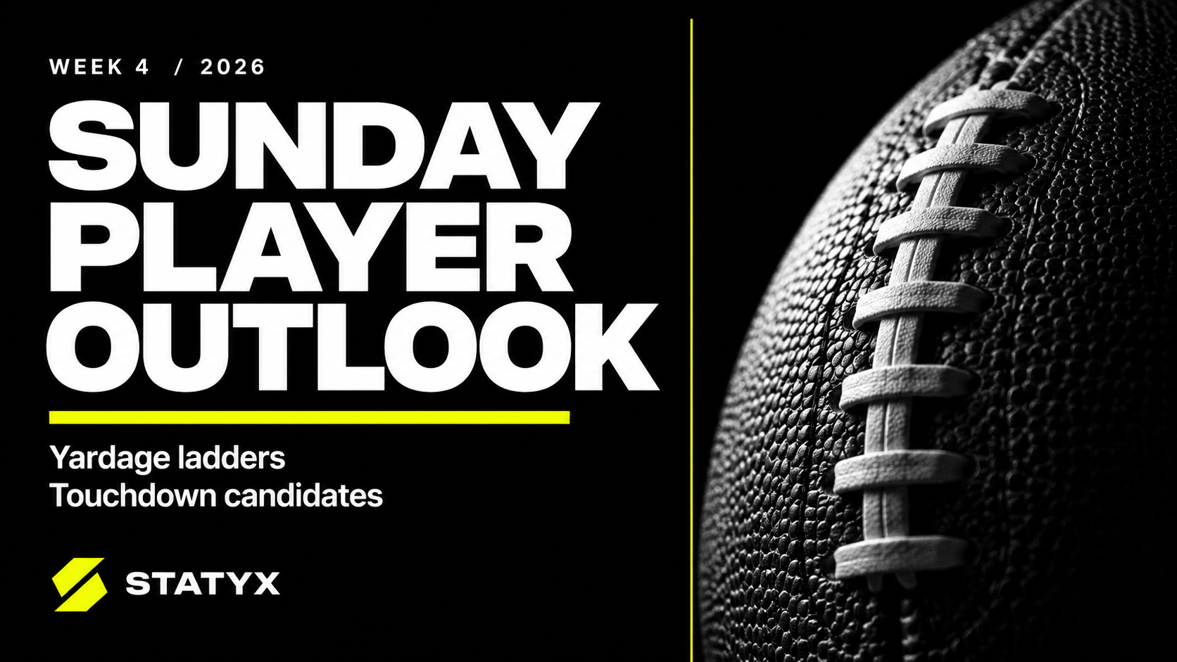 Sunday Player Outlook: Yardage Ladders and Touchdown Candidates